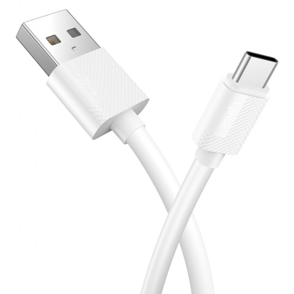 Дата кабель USB 2.0 AM to Type-C 0.3m White T-Phox (T-C801(0.3) White) - 2