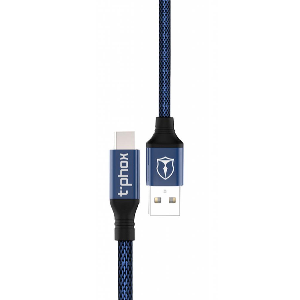 Дата кабель USB 2.0 AM to Type-C 1.2m Speed Blue T-Phox (T-C810 Blue)