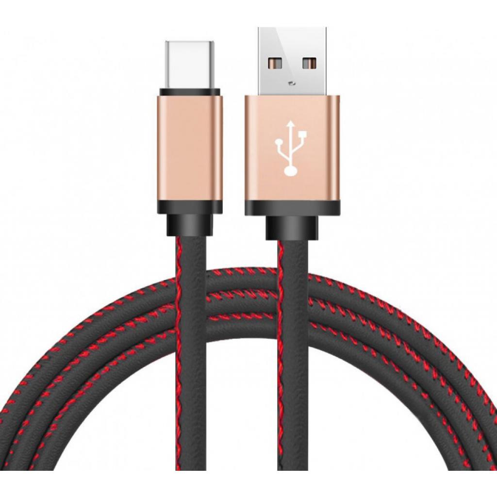 Дата кабель USB 2.0 AM to Type-C 1.0m leather black XoKo (SC-115a-BK)