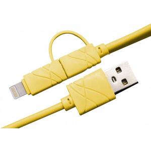 Дата кабель USB 2.0 AM to Lightning + Micro 5P 1.0m yellow XoKo (SC-210-YL)