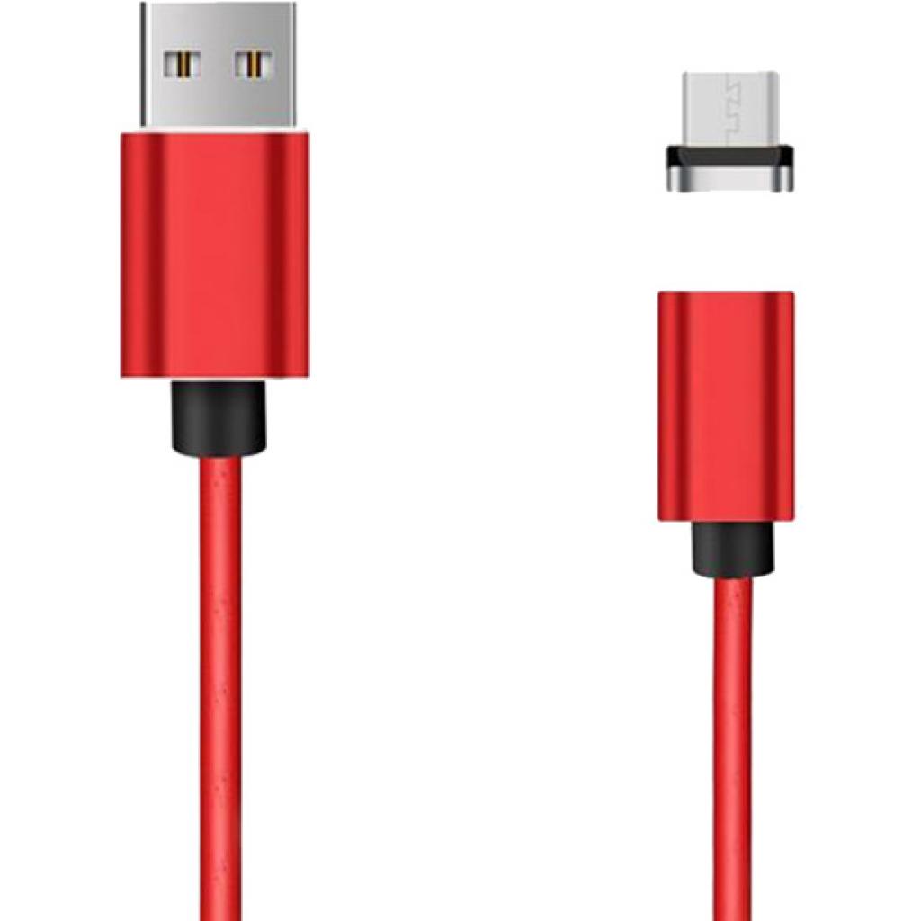 Дата кабель USB 2.0 AM to Micro 5P Magneto leather red XoKo (SC-365m MGNT-RD)
