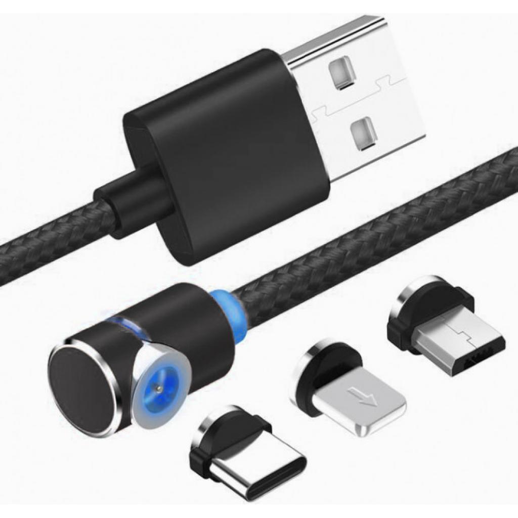 Дата кабель USB 2.0 AM to Lightning + Micro 5P + Type-C 1.0m Magneto gam XoKo (SC-370MGNT-BK) Дата кабель USB 2.0 AM to Lightning + Micro 5P + Type-C 1.0m Magneto gam XoKo (SC-370MGNT-BK)