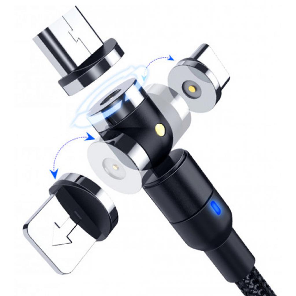 Дата кабель USB 2.0 AM to Lightning + Micro 5P + Type-C 1.0m Magneto 540 XoKo (SC-390MGNT-BK) - 1 Дата кабель USB 2.0 AM to Lightning + Micro 5P + Type-C 1.0m Magneto 540 XoKo (SC-390MGNT-BK) - 1