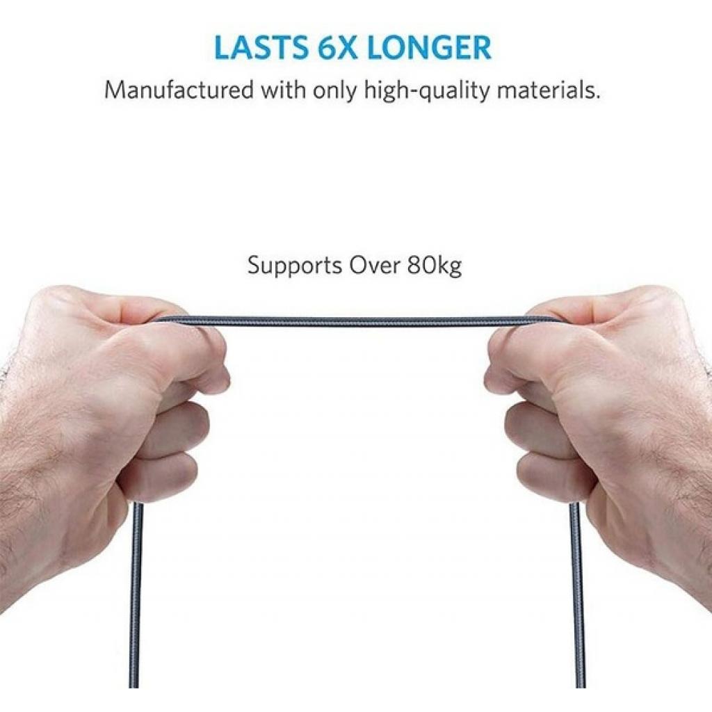 Дата кабель USB 2.0 AM to Lightning 1.8m Powerline Select+ Black Anker (A8013H11) - 2