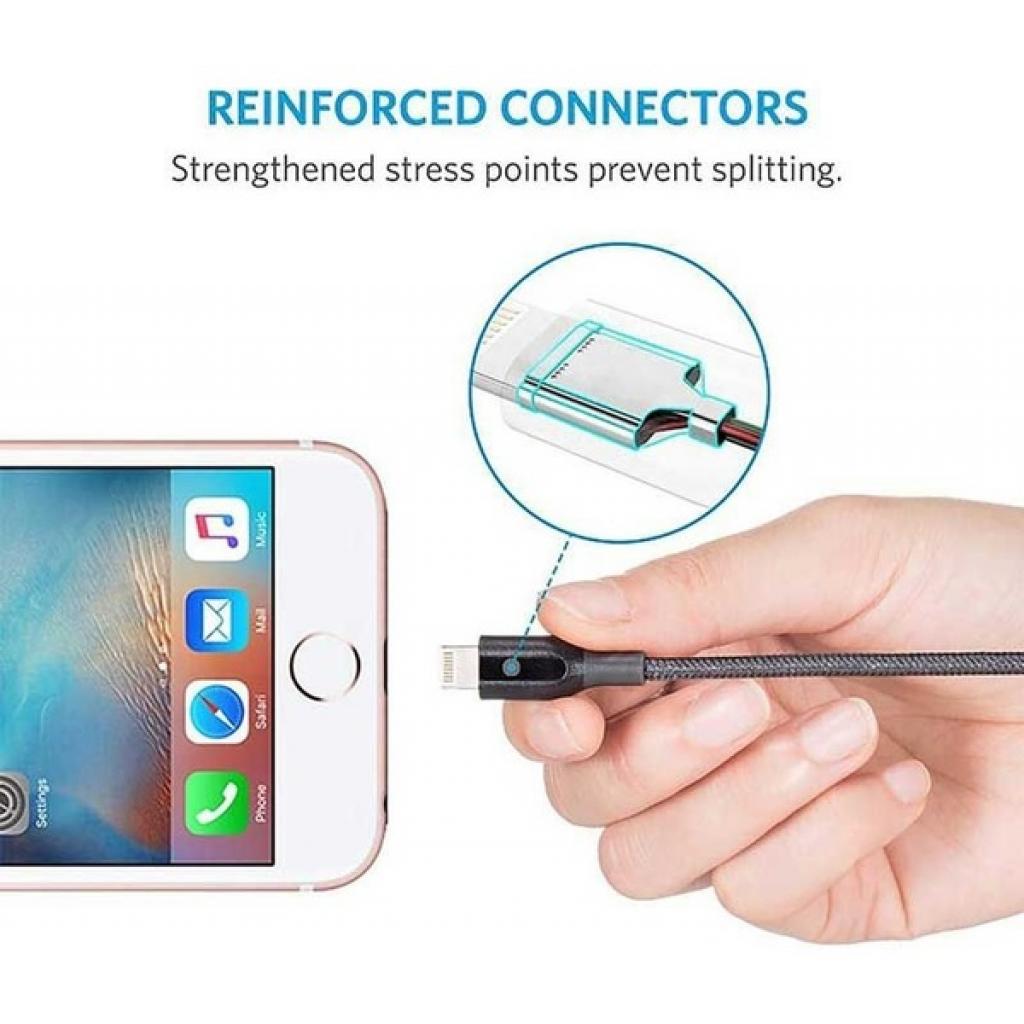 Дата кабель USB 2.0 AM to Lightning 1.8m Powerline Select+ Black Anker (A8013H11) - 3