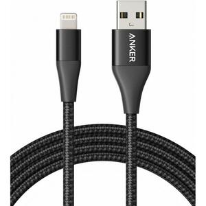 Дата кабель USB 2.0 AM to Lightning 1.8m Powerline+ II Black Anker (A8453H11)