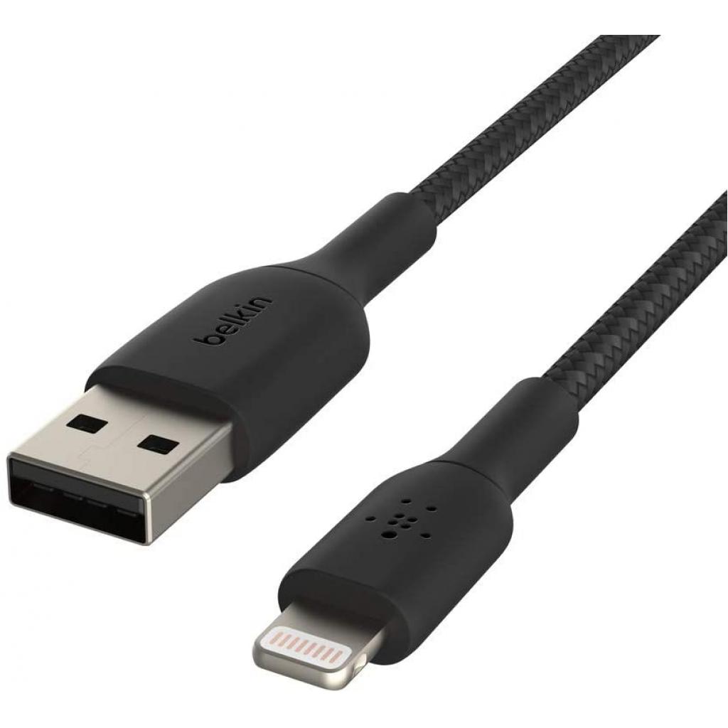 Дата кабель USB 2.0 AM to Lightning 0.15m black Belkin (CAA002BT0MBK) - 2