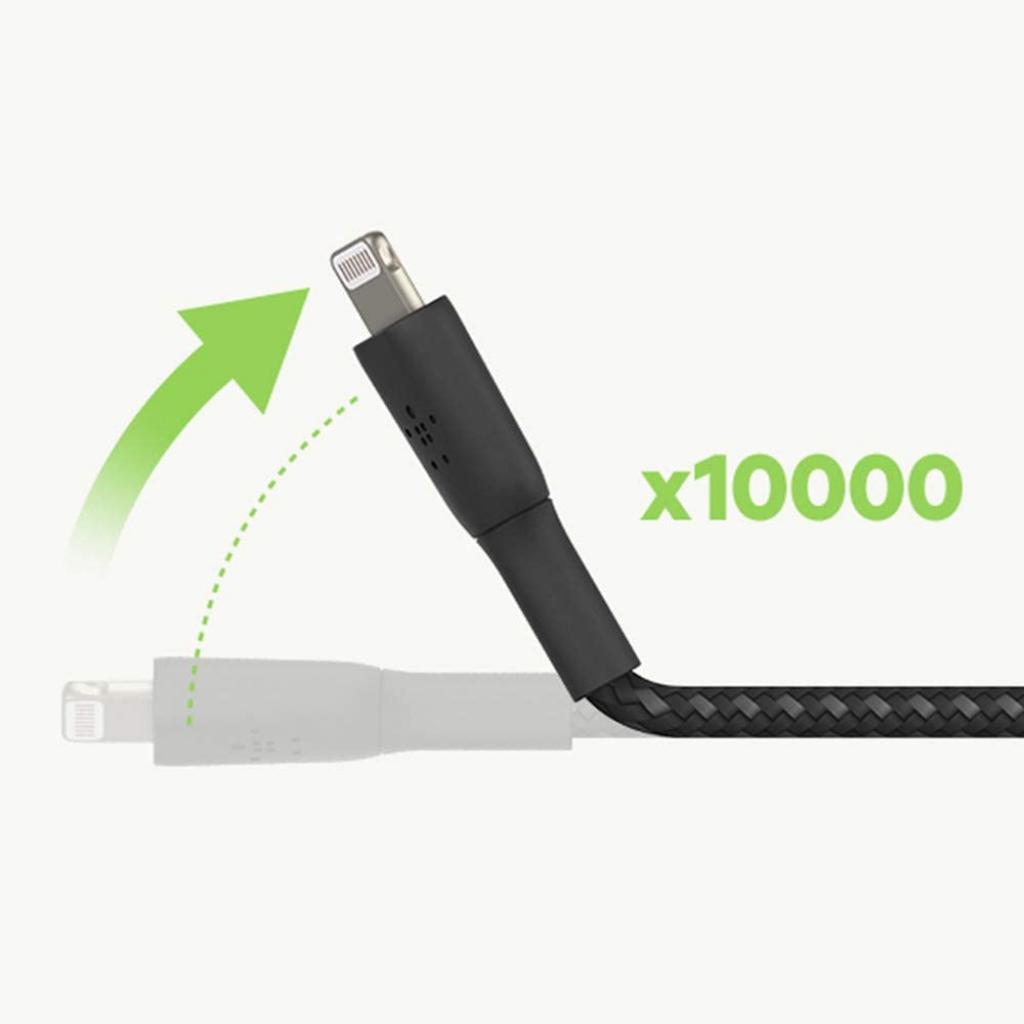 Дата кабель USB 2.0 AM to Lightning 0.15m black Belkin (CAA002BT0MBK) - 4