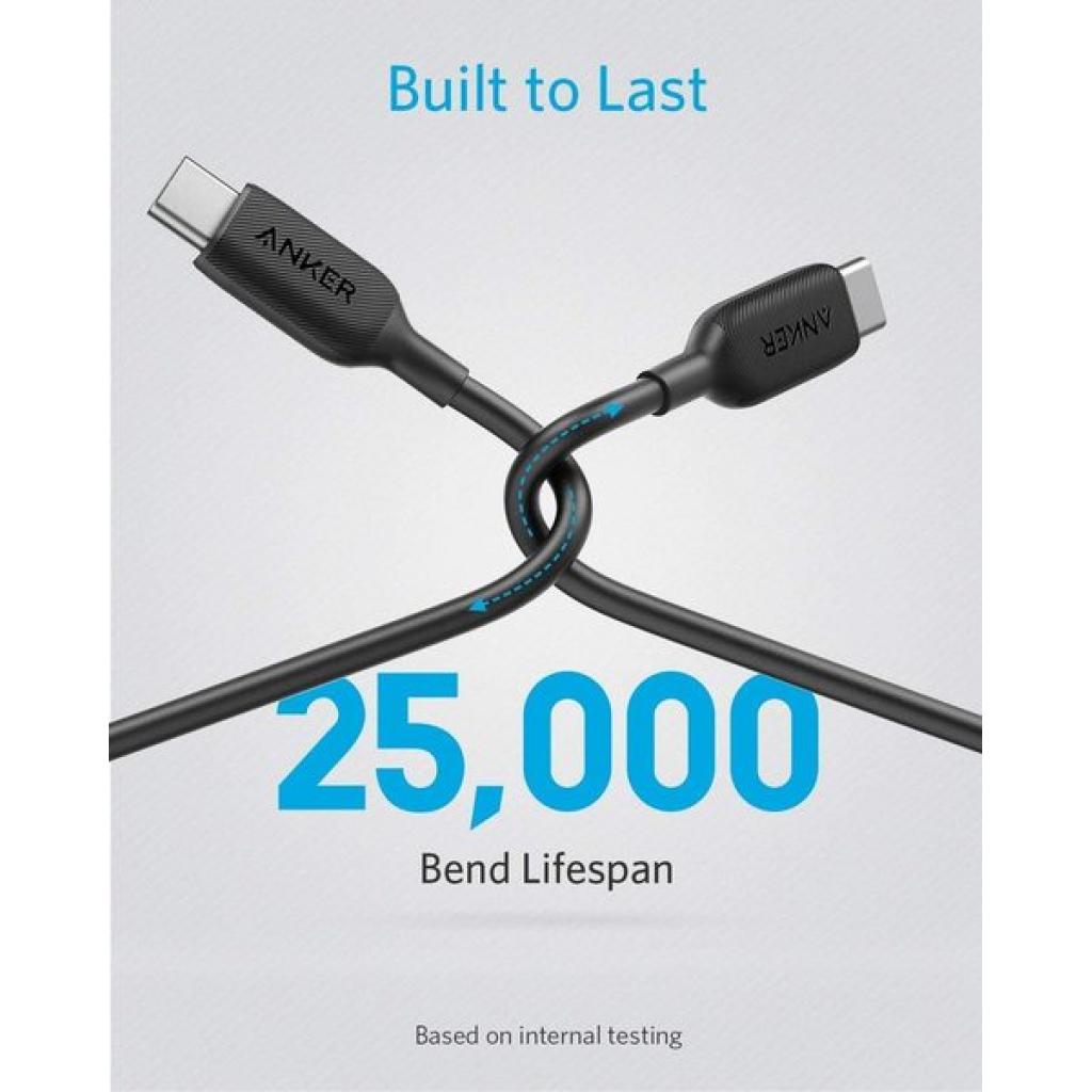 Дата кабель USB Type-C to Type-C 0.9m Powerline III Black Anker (A8852H11) - 3