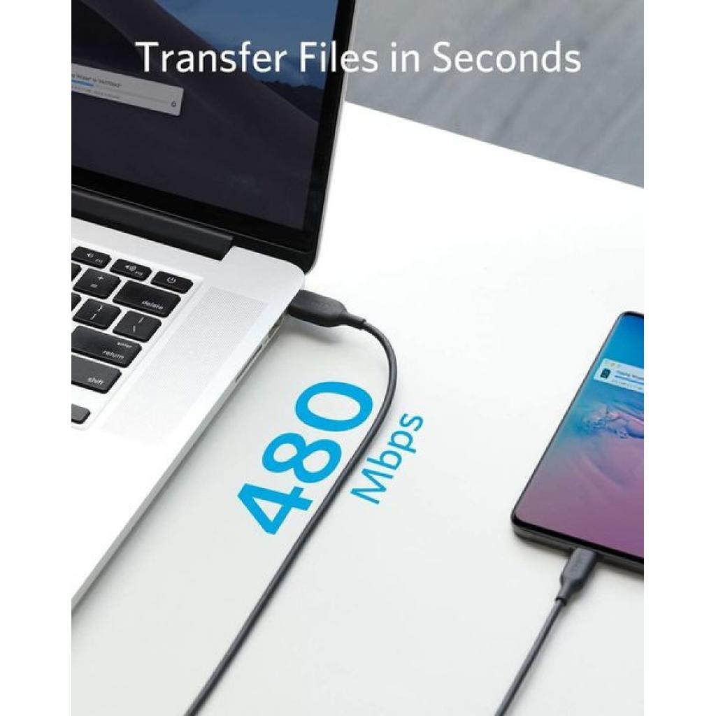 Дата кабель USB Type-C to Type-C 0.9m Powerline III Black Anker (A8852H11) - 6