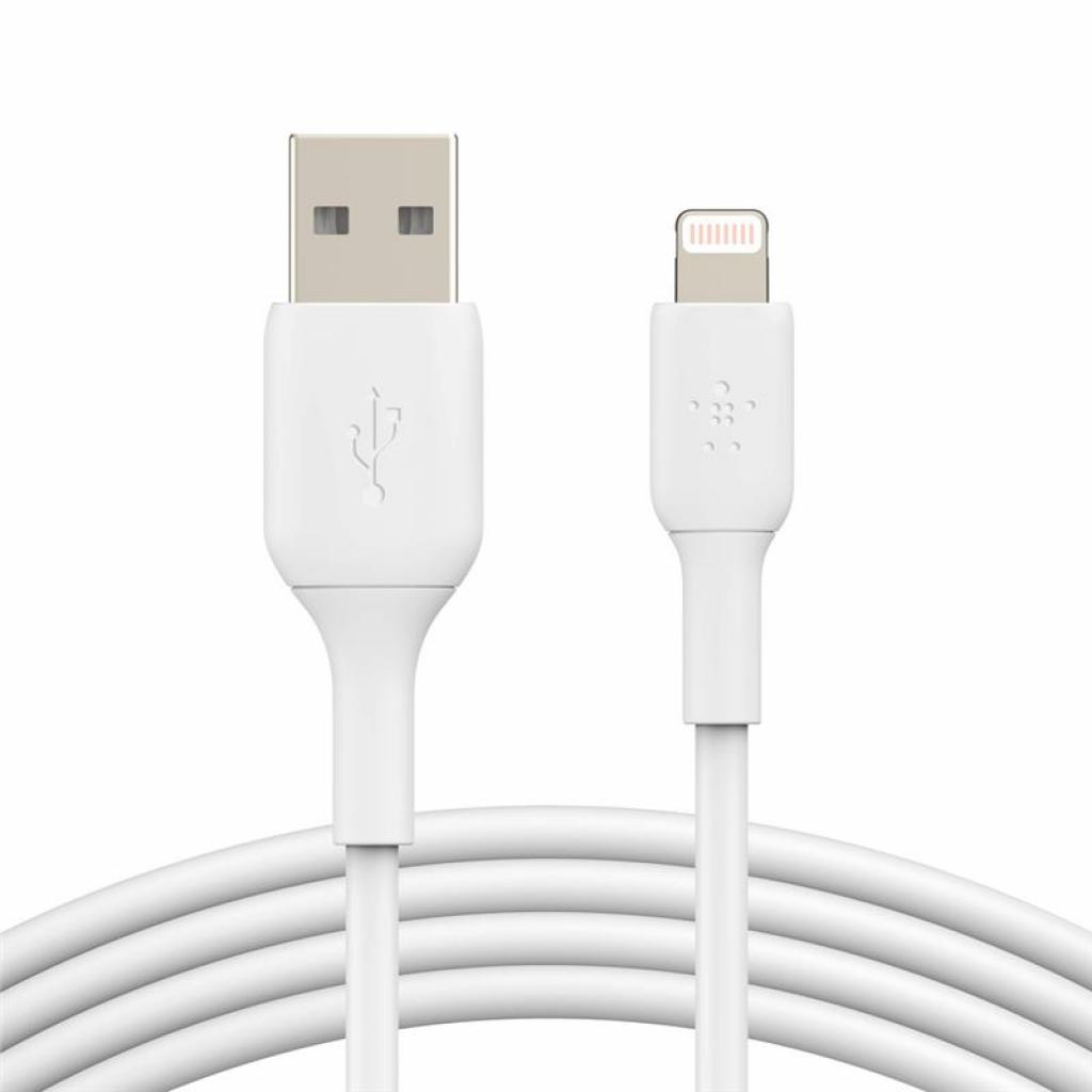 Дата кабель Belkin USB 2.0 AM to Lightning 2.0m PVC white (CAA001BT2MWH)
