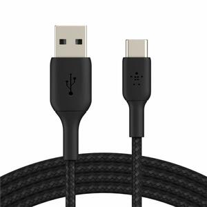 Дата кабель Belkin USB 2.0 AM to Type-C 3.0m BRAIDED black (CAB002BT3MBK)