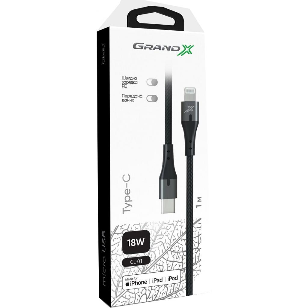 Дата кабель USB Type-C to Lightning 1.0m PD MFI Grand-X (CL-01) - 2