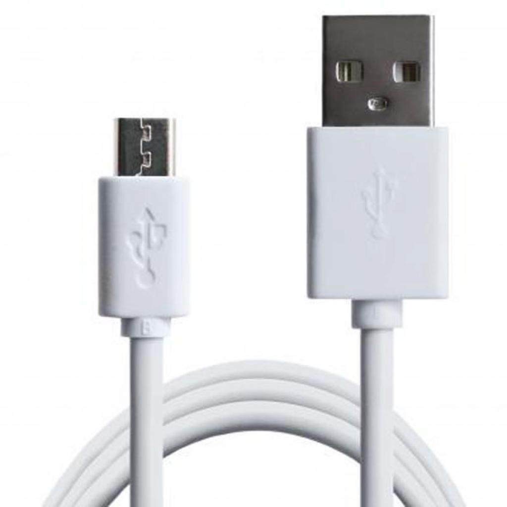 Дата кабель USB 2.0 AM to Micro 5P 1.5m white Grand-X (PM015W) - 3