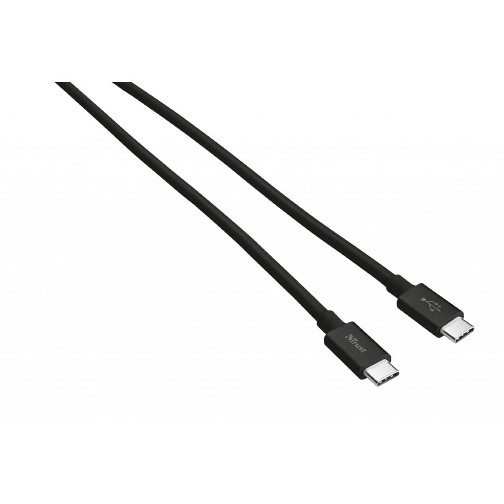 Дата кабель USB 2.0 Type-C to Type-C URBAN 480 Mbps PD2.01m BLACK Trust (21176) - 1