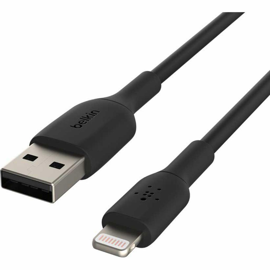 Дата кабель USB 2.0 AM to Lightning 1.0m PVC black Belkin (CAA001BT1MBK)