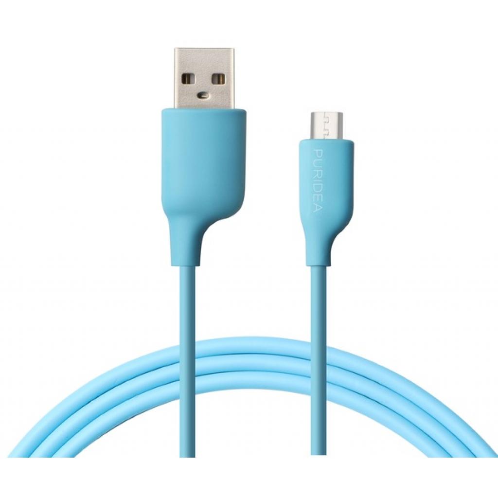 Дата кабель USB 2.0 AM to Type-C 1.2m blue Puridea (L02-USB-C Blue) - 1
