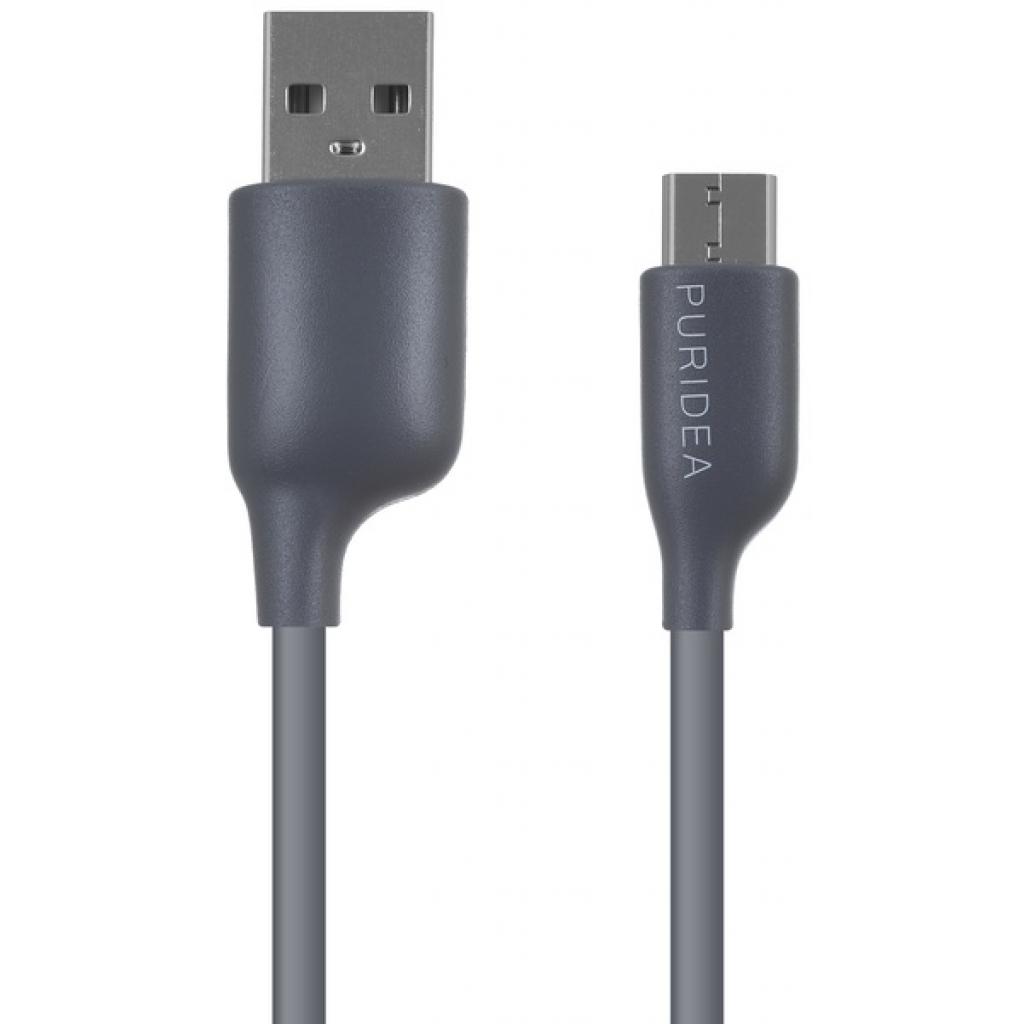 Дата кабель USB 2.0 AM to Type-C 1.2m grey Puridea (L02-USB-C Grey)