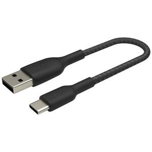 Дата кабель USB 2.0 AM to Type-C 0.15m BRAIDED black Belkin (CAB002BT0MBK)
