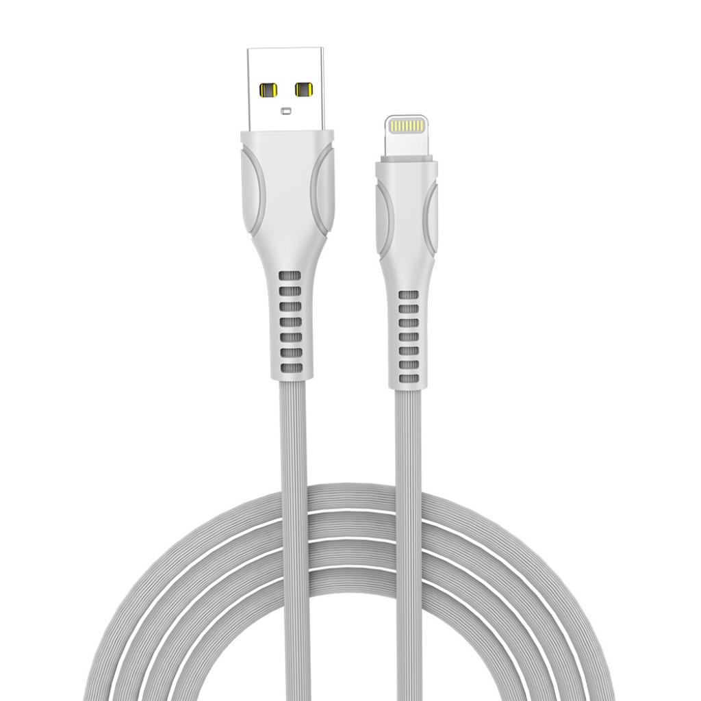 Дата кабель ColorWay USB 2.0 AM to Lightning 1.0m line-drawing white (CW-CBUL027-WH)