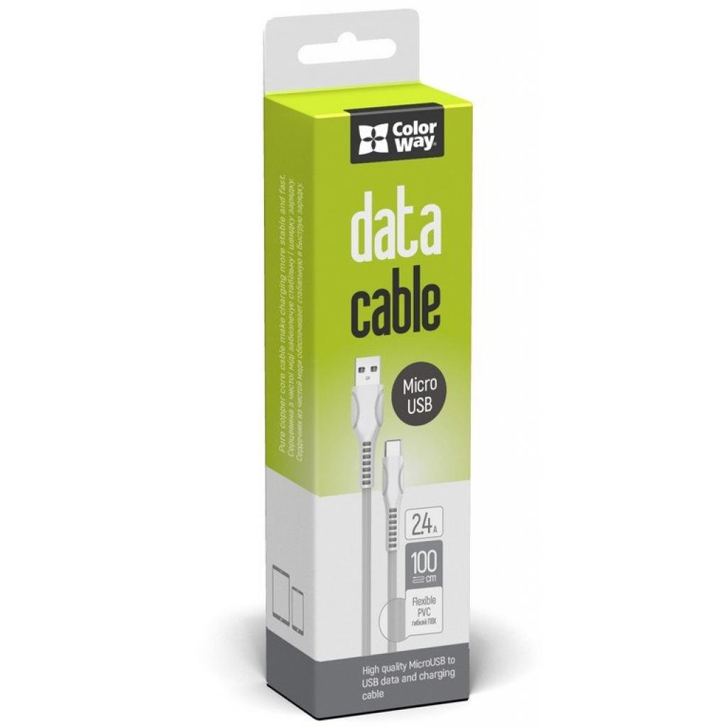 Дата кабель ColorWay USB 2.0 AM to Micro 5P 1.0m line-drawing white (CW-CBUM028-WH) - 2 Дата кабель ColorWay USB 2.0 AM to Micro 5P 1.0m line-drawing white (CW-CBUM028-WH) - 2