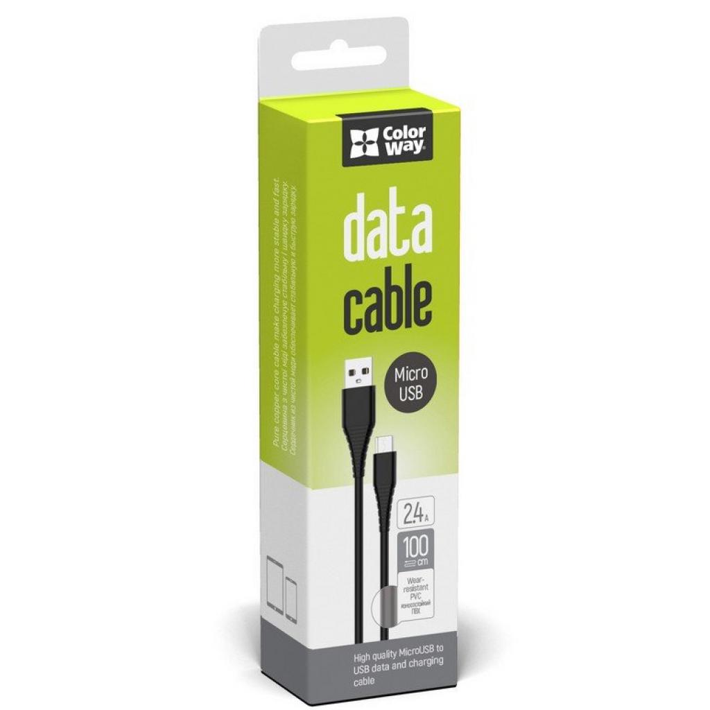 Дата кабель ColorWay USB 2.0 AM to Micro 5P 1.0m black (CW-CBUM025-BK) - 3 Дата кабель ColorWay USB 2.0 AM to Micro 5P 1.0m black (CW-CBUM025-BK) - 3