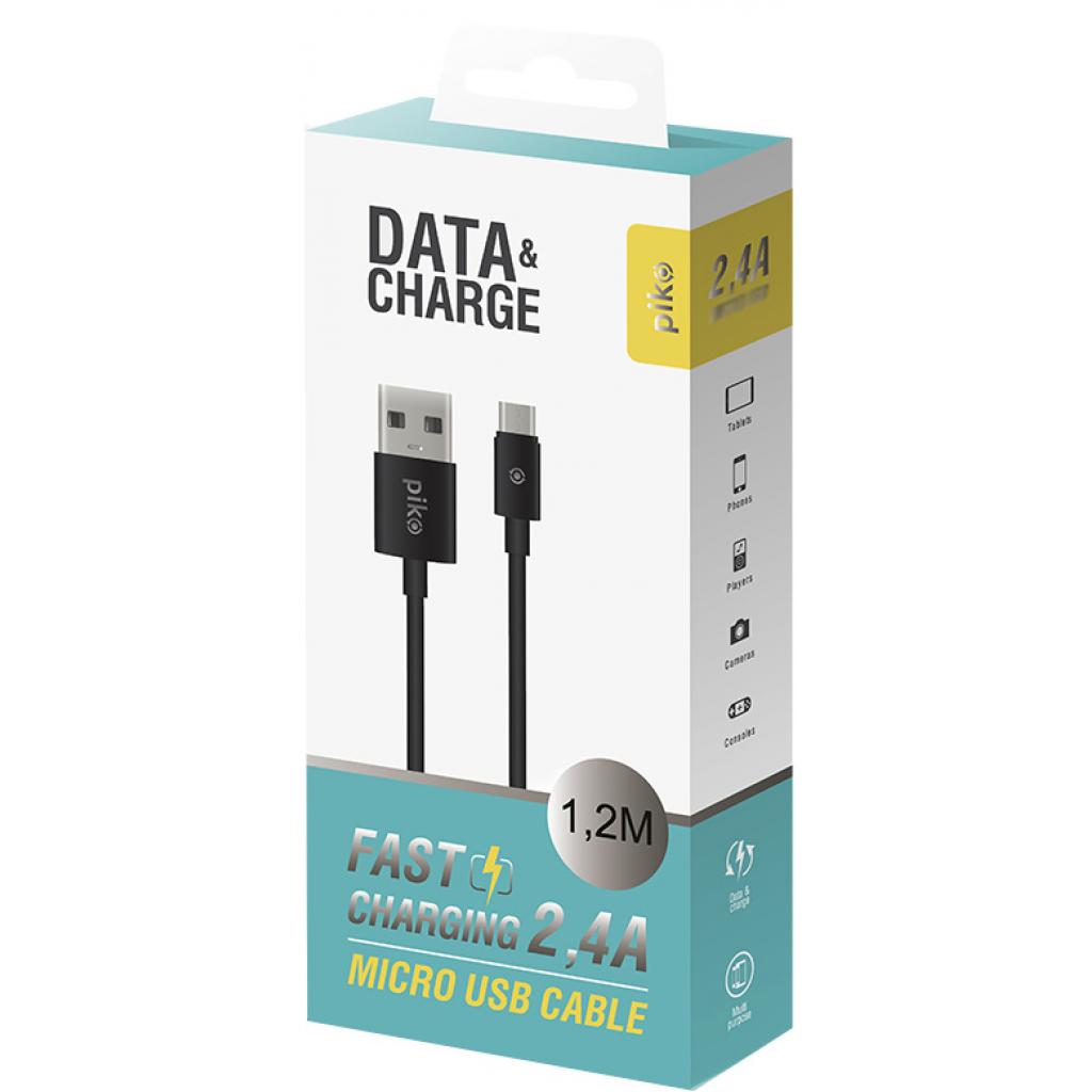 Дата кабель USB 2.0 AM to Micro 5P 1.2m black Piko (1283126494918) - 1