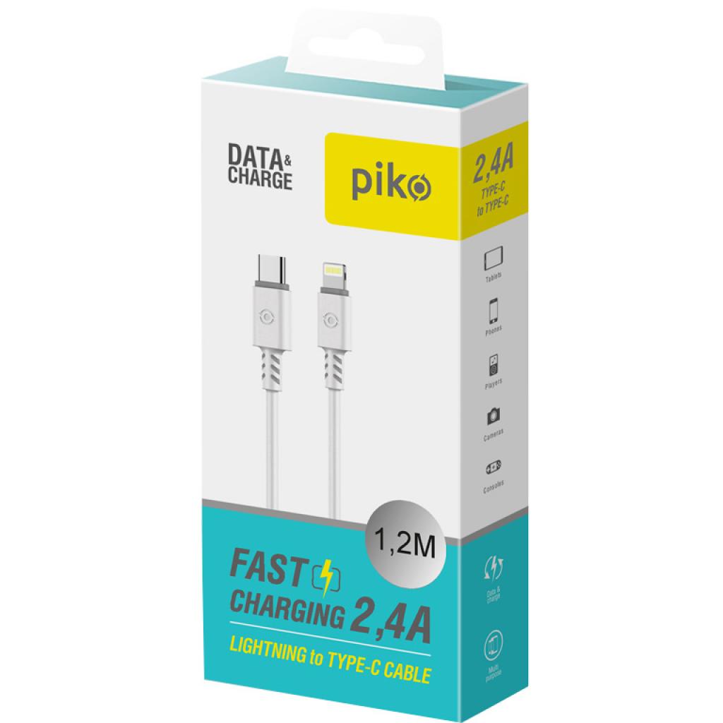 Дата кабель USB Type-C to Lightning 1.2m CB-TL11 white Piko (1283126504037) - 1