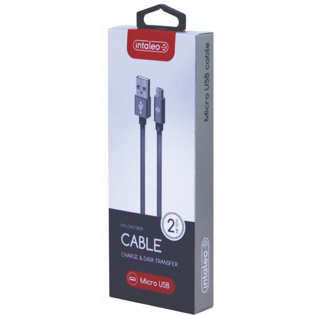 Дата кабель USB 2.0 AM to Micro 5P 2.0m CBGNYM2 grey Intaleo (1283126477683) - 1
