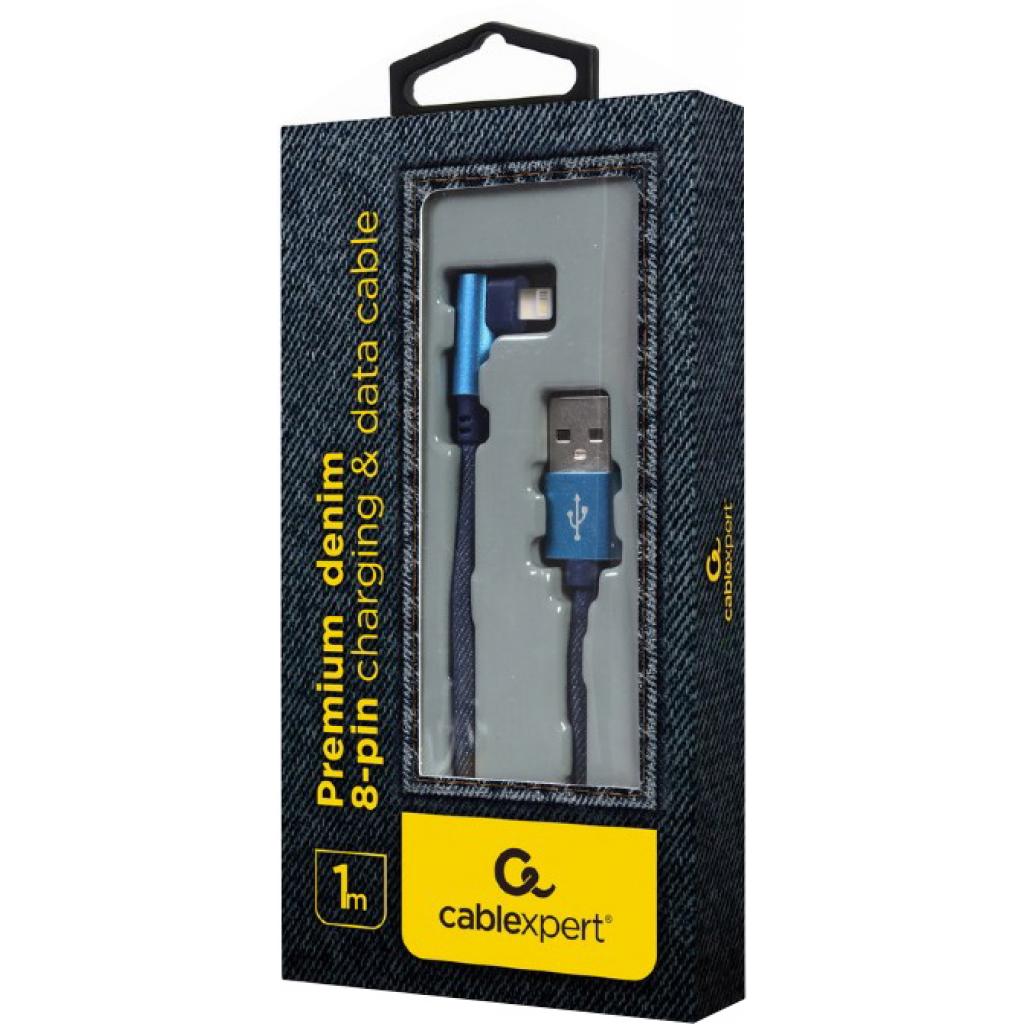 Дата кабель USB 2.0 AM to Lightning 1.0m corner Cablexpert (CC-USB2J-AMLML-1M-BL) - 1 Дата кабель USB 2.0 AM to Lightning 1.0m corner Cablexpert (CC-USB2J-AMLML-1M-BL) - 1