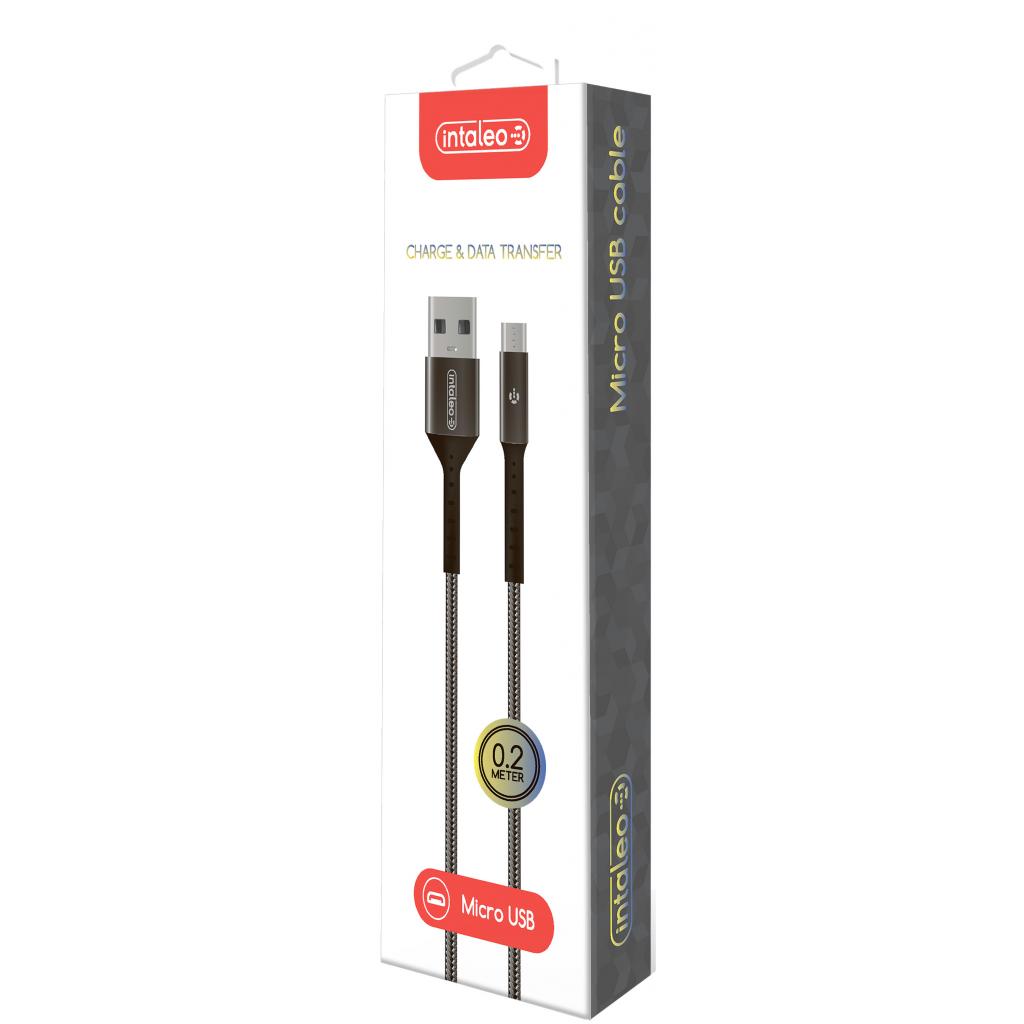 Дата кабель USB 2.0 AM to Micro 5P 0.2m Intaleo (1283126495632) - 1