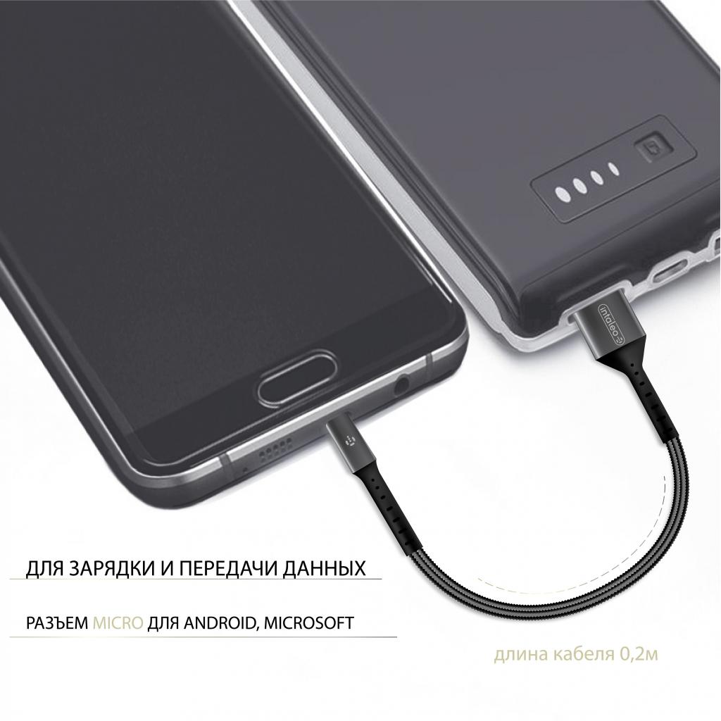 Дата кабель USB 2.0 AM to Micro 5P 0.2m Intaleo (1283126495632) - 3