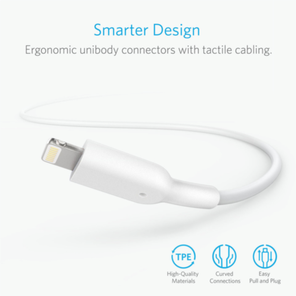 Дата кабель USB 2.0 AM to Lightning 0.9m Powerline II (White) Anker (A8432H21) - 2