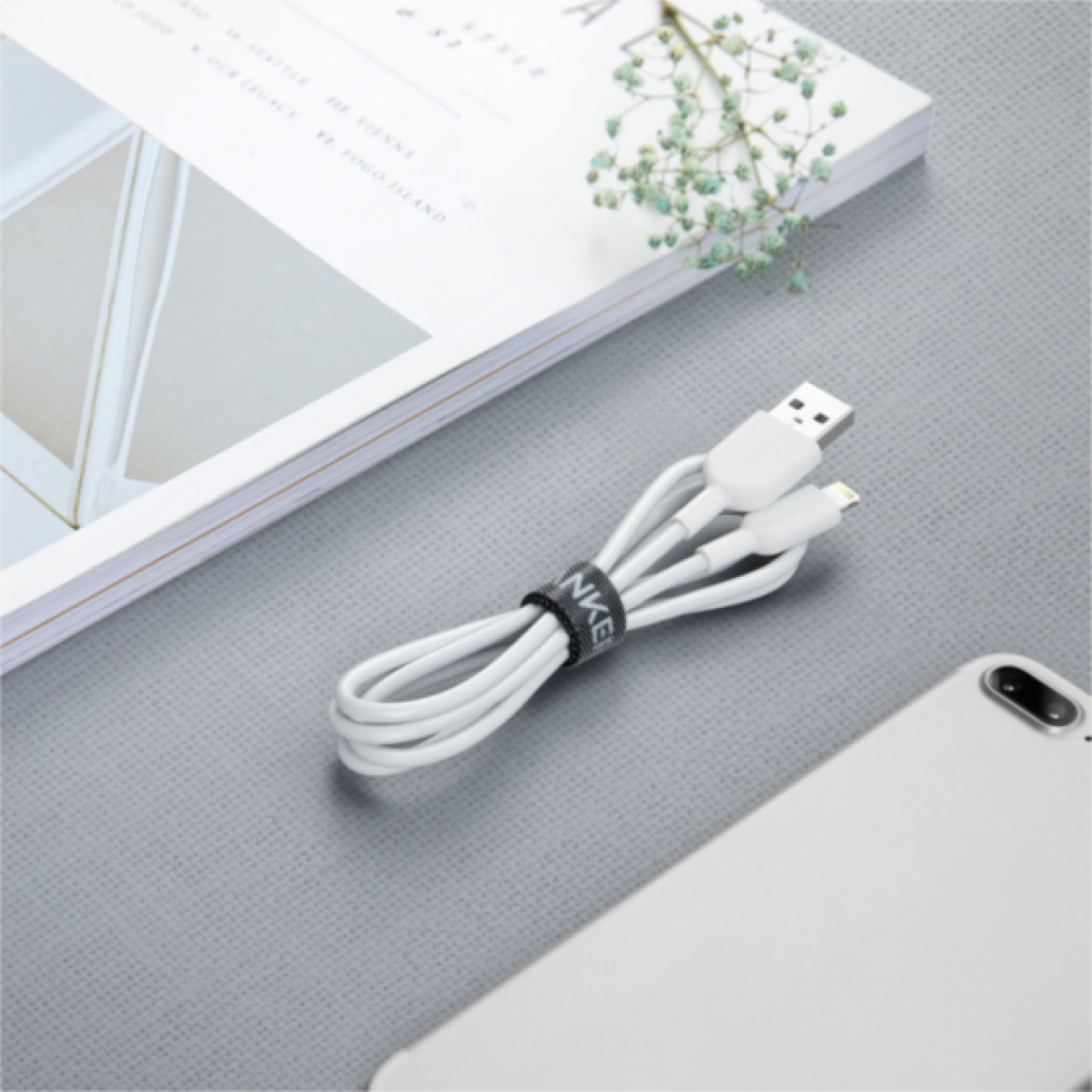 Дата кабель USB 2.0 AM to Lightning 0.9m Powerline II (White) Anker (A8432H21) - 5