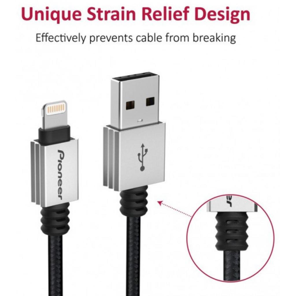 Дата кабель USB 2.0 AM to Lightning 1.0m MFI DuPont Kevlar Pioneer (APS-iLA2-S100) - 4