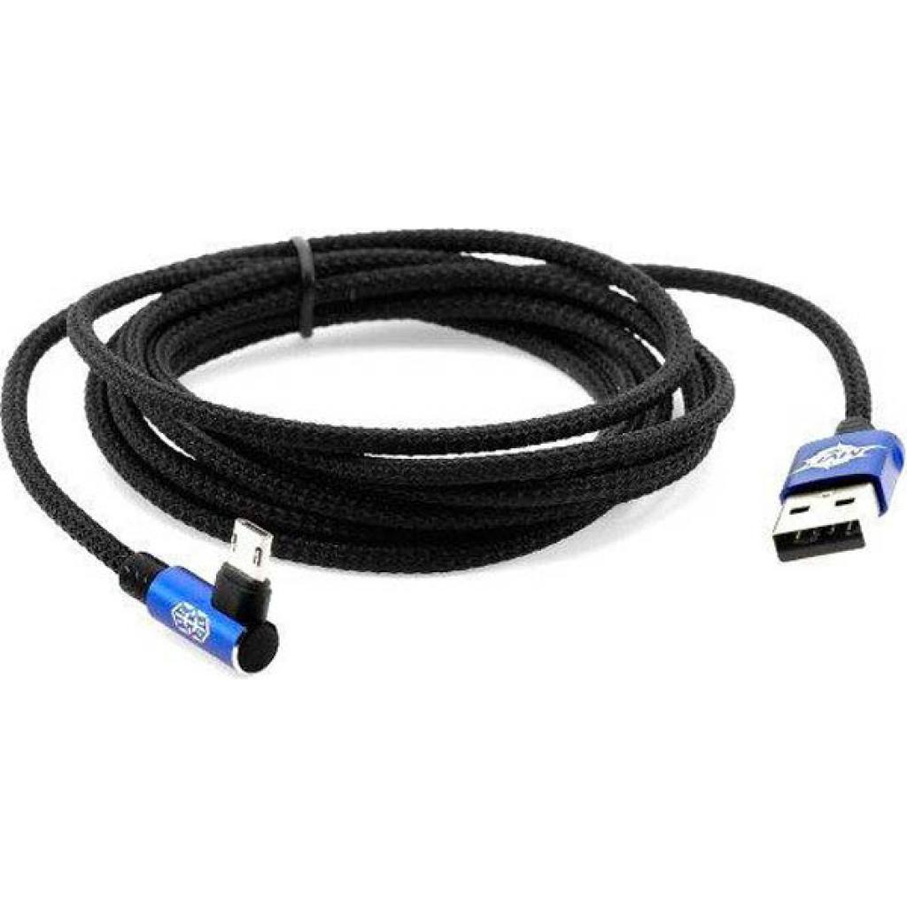 Дата кабель Baseus USB 2.0 AM to Micro 5P 2.0m MVP Elbow Blue (CAMMVP-B03) - 2 Дата кабель Baseus USB 2.0 AM to Micro 5P 2.0m MVP Elbow Blue (CAMMVP-B03) - 2