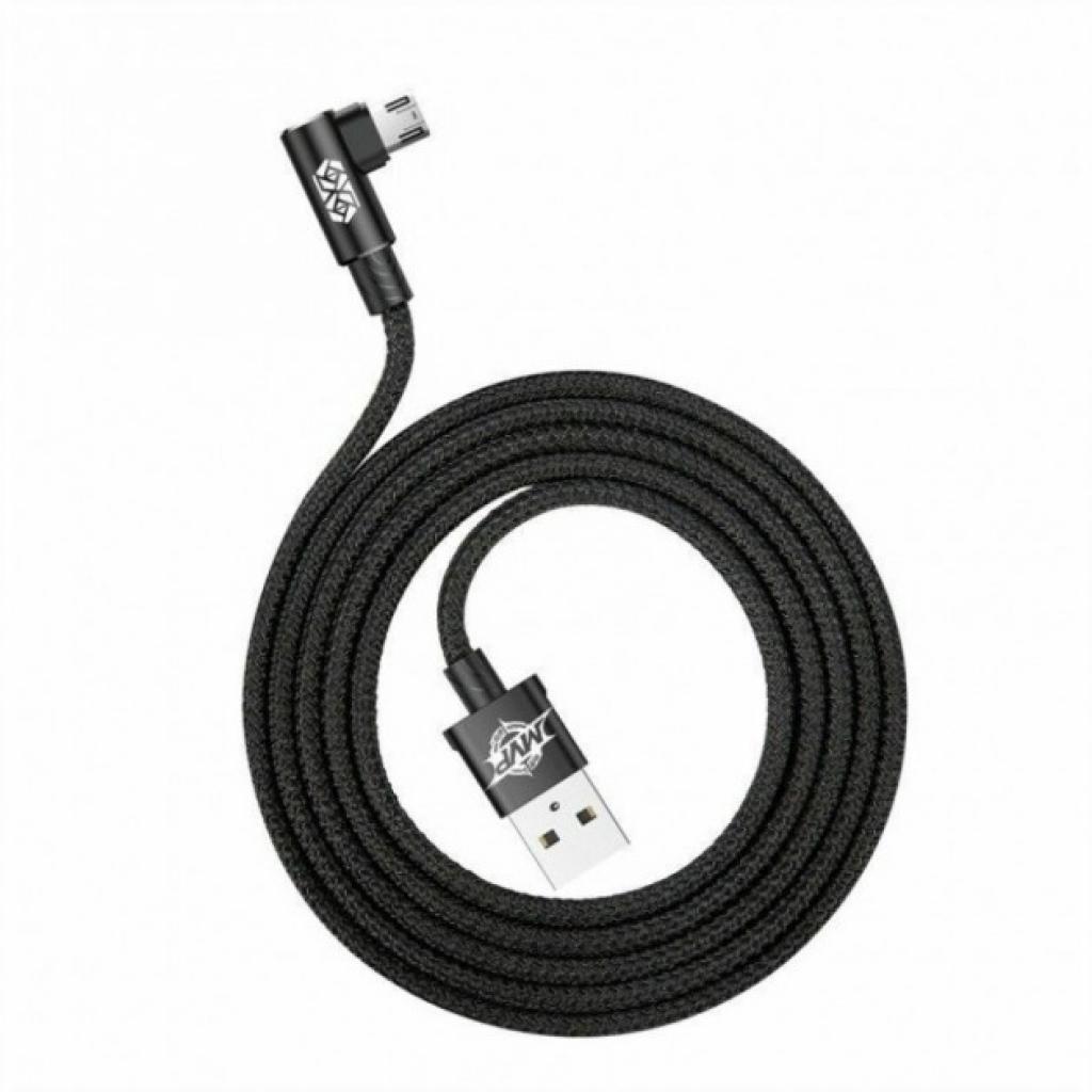 Дата кабель Baseus USB 2.0 AM to Micro 5P 1.0m MVP Elbow Black (CAMMVP-A01) - 1 Дата кабель Baseus USB 2.0 AM to Micro 5P 1.0m MVP Elbow Black (CAMMVP-A01) - 1