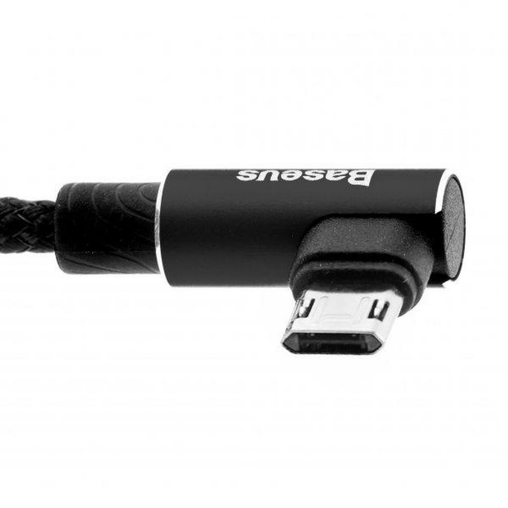 Дата кабель Baseus USB 2.0 AM to Micro 5P 1.0m MVP Elbow Black (CAMMVP-A01) - 2 Дата кабель Baseus USB 2.0 AM to Micro 5P 1.0m MVP Elbow Black (CAMMVP-A01) - 2