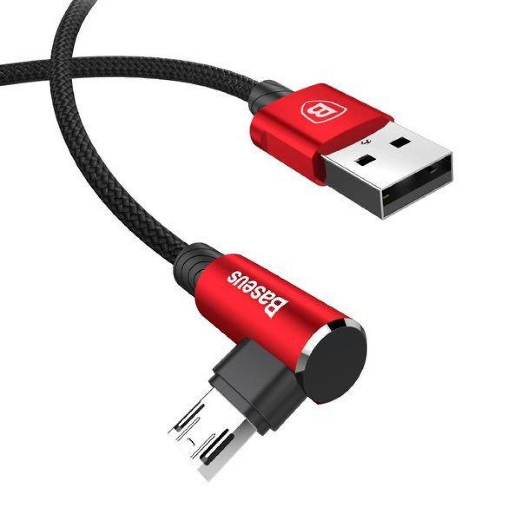 Дата кабель Baseus USB 2.0 AM to Micro 5P 1.0m MVP Elbow Red (CAMMVP-A09) - 1 Дата кабель Baseus USB 2.0 AM to Micro 5P 1.0m MVP Elbow Red (CAMMVP-A09) - 1