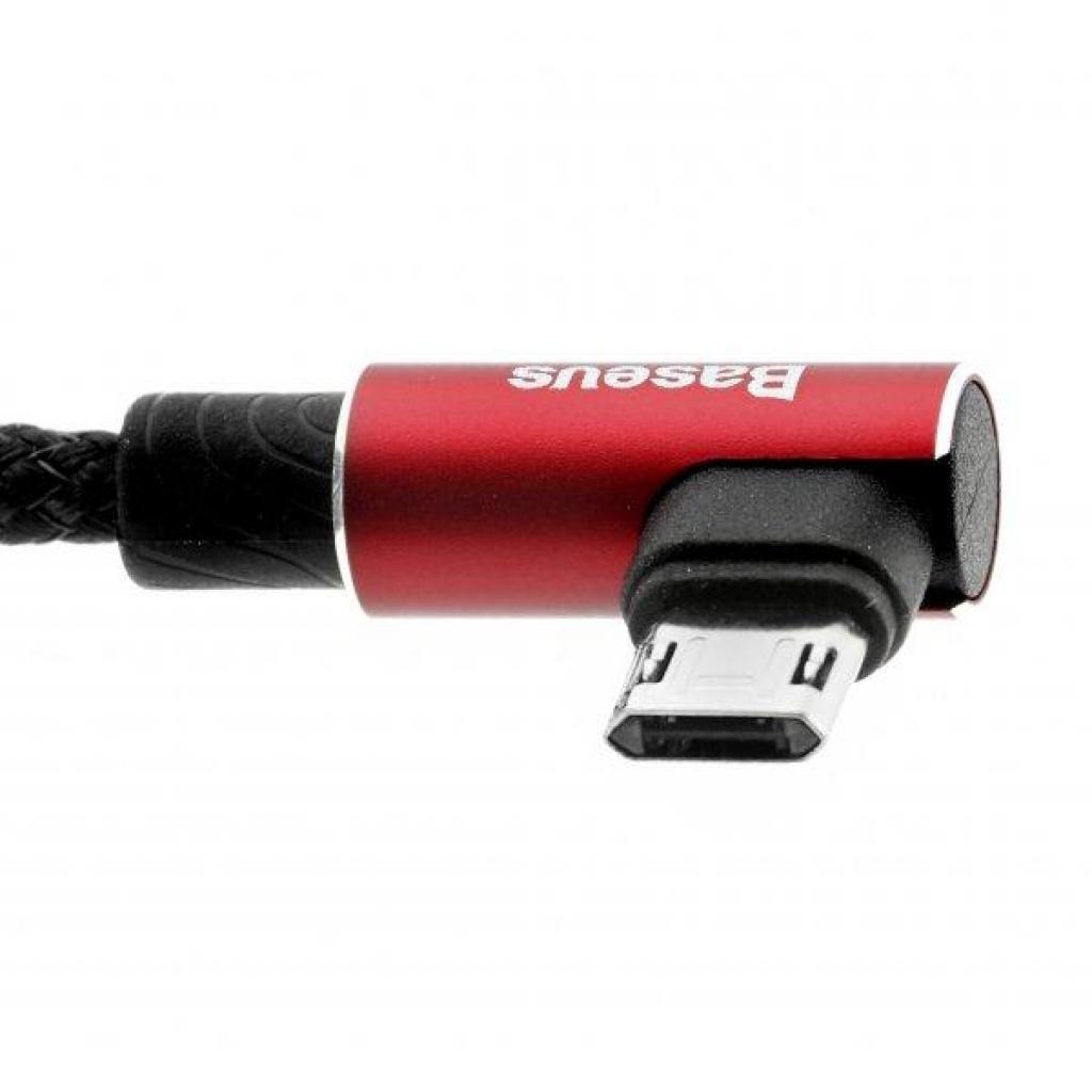 Дата кабель Baseus USB 2.0 AM to Micro 5P 1.0m MVP Elbow Red (CAMMVP-A09) - 3 Дата кабель Baseus USB 2.0 AM to Micro 5P 1.0m MVP Elbow Red (CAMMVP-A09) - 3