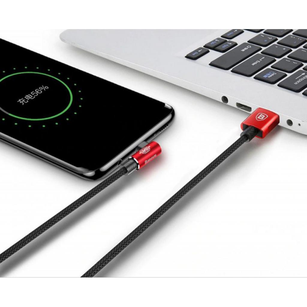 Дата кабель Baseus USB 2.0 AM to Micro 5P 1.0m MVP Elbow Red (CAMMVP-A09) - 5 Дата кабель Baseus USB 2.0 AM to Micro 5P 1.0m MVP Elbow Red (CAMMVP-A09) - 5