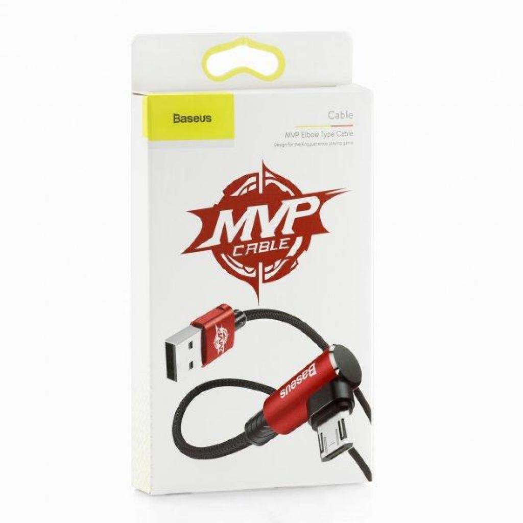 Дата кабель Baseus USB 2.0 AM to Micro 5P 1.0m MVP Elbow Red (CAMMVP-A09) - 7 Дата кабель Baseus USB 2.0 AM to Micro 5P 1.0m MVP Elbow Red (CAMMVP-A09) - 7