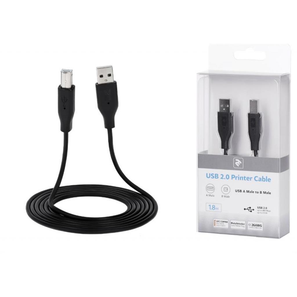Дата кабель USB 2.0 AM/AF 1.8m black 2E (2E-W-3168M3) - 1