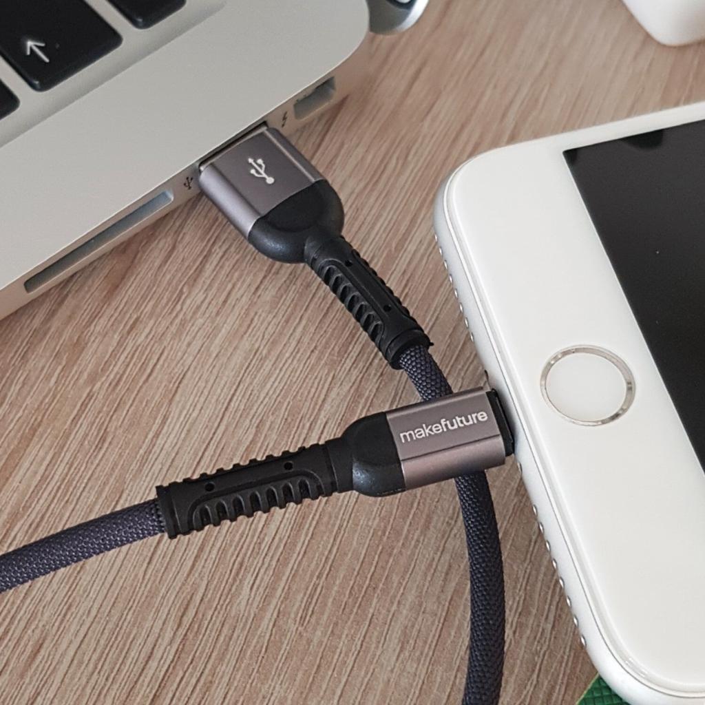 Дата кабель USB 2.0 AM to Lightning 1.0m Denim Grey MakeFuture (MCB-LD2GR) - 4 Дата кабель USB 2.0 AM to Lightning 1.0m Denim Grey MakeFuture (MCB-LD2GR) - 4