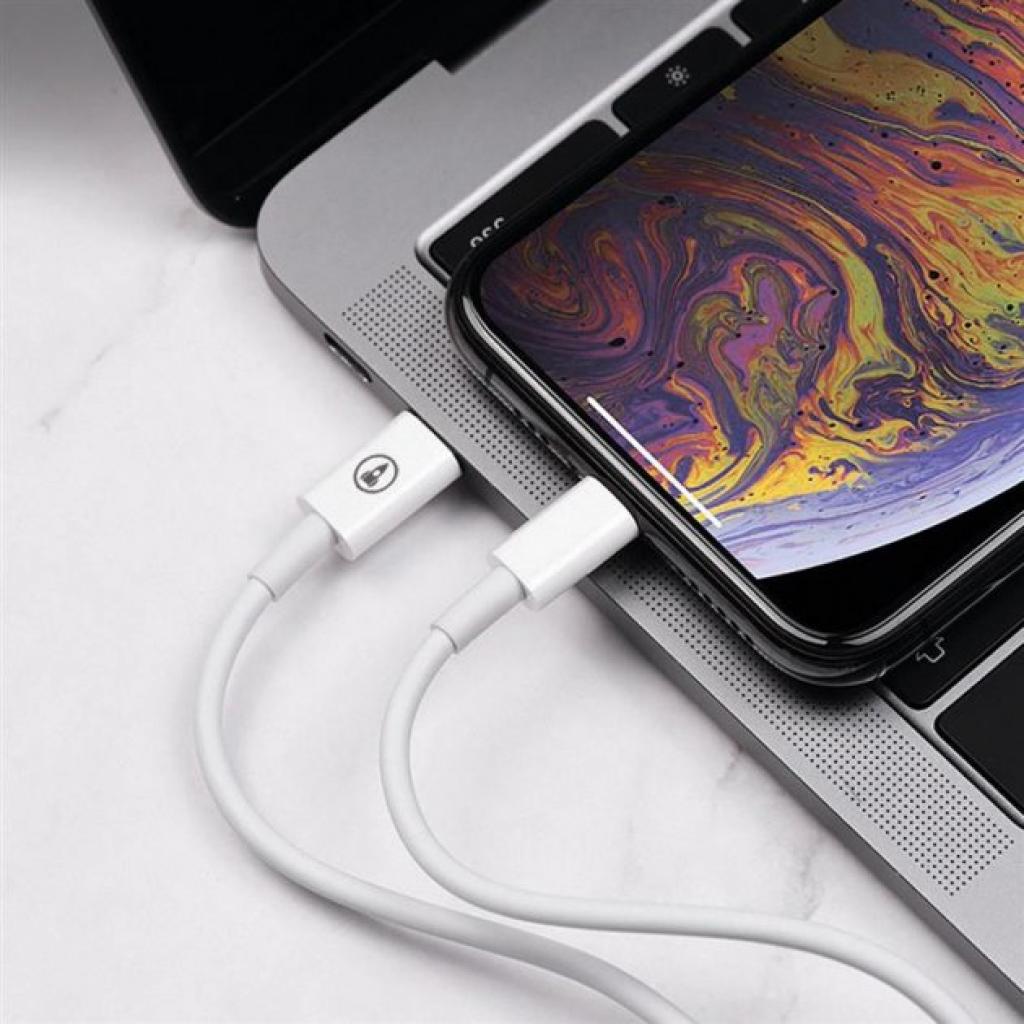 Дата кабель USB Type-C to Lightning 1.2m TPE White MakeFuture (MCB-LT1WH) - 1 Дата кабель USB Type-C to Lightning 1.2m TPE White MakeFuture (MCB-LT1WH) - 1