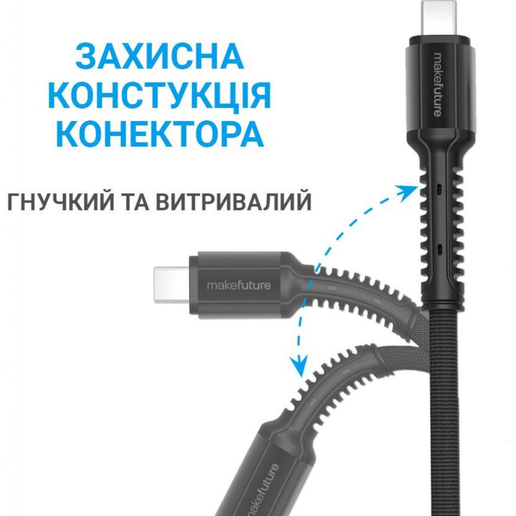 Дата кабель USB Type-C to Type-C 1.0m Denim Grey MakeFuture (MCB-CD4GR) - 3 Дата кабель USB Type-C to Type-C 1.0m Denim Grey MakeFuture (MCB-CD4GR) - 3