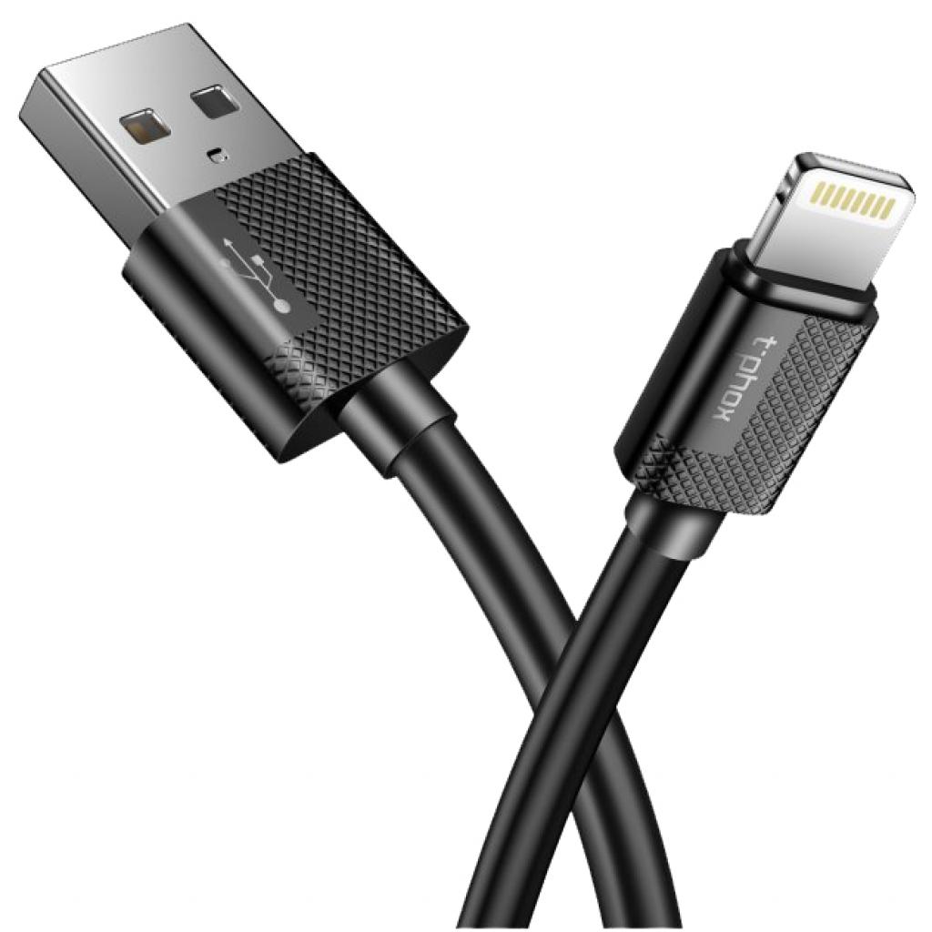 Дата кабель USB 2.0 AM to Lightning 1.2m T-L801 black PB T-Phox (T-L801 black PB) - 3 Дата кабель USB 2.0 AM to Lightning 1.2m T-L801 black PB T-Phox (T-L801 black PB) - 3