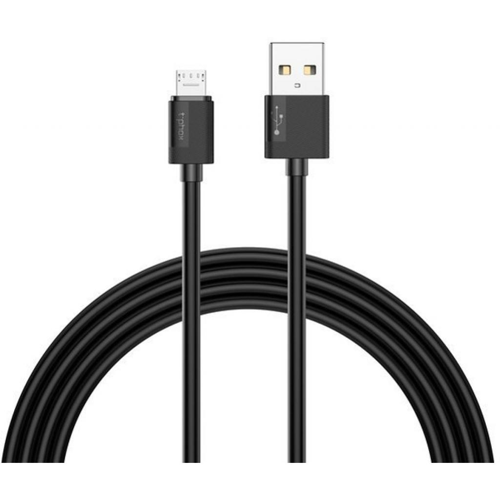 Дата кабель USB 2.0 AM to Micro 5P 1.2m T-M801 black PB T-Phox (T-M801 black PB)