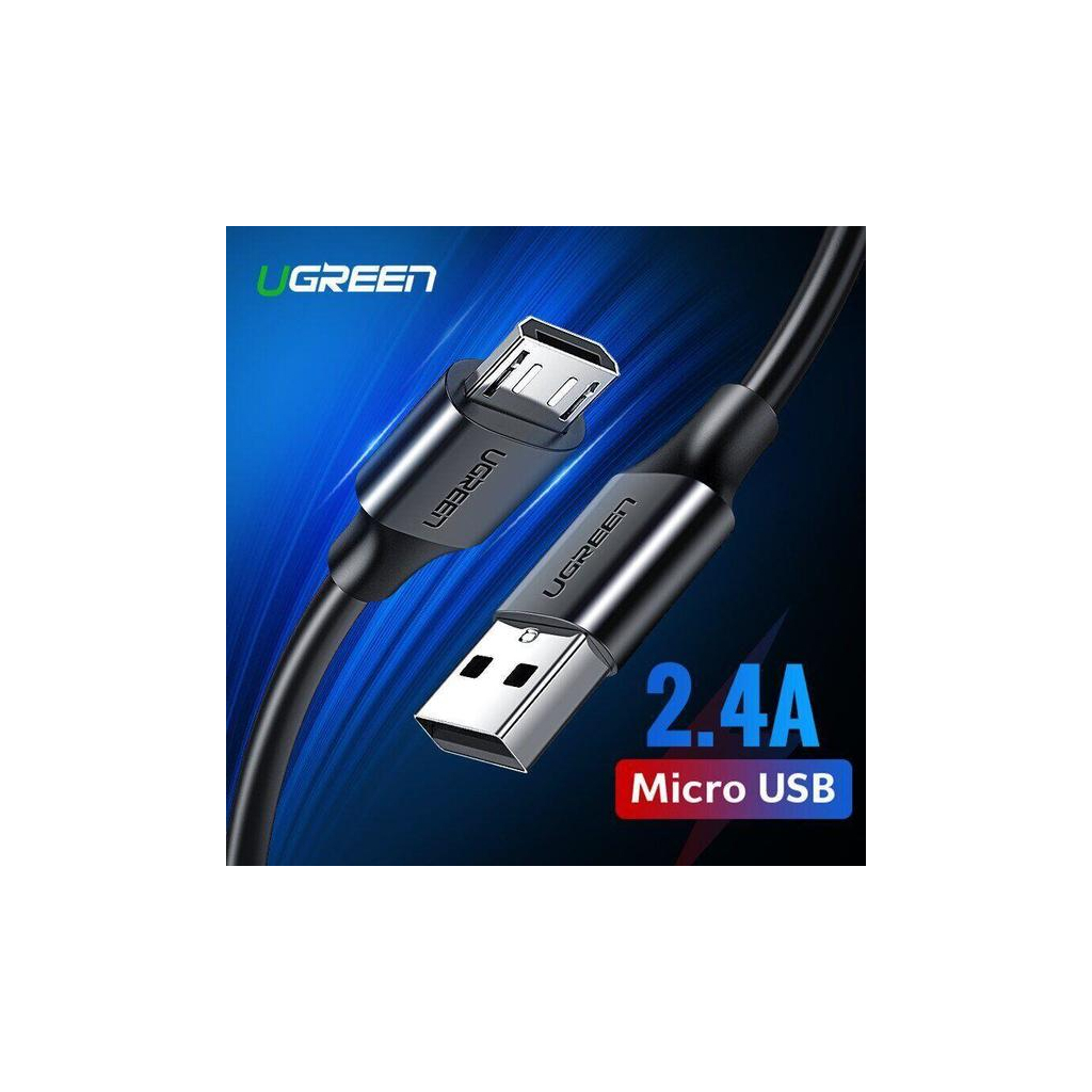 Дата кабель USB 2.0 AM to Micro 5P 1.5m US289 (Black) Ugreen (60137) - 1