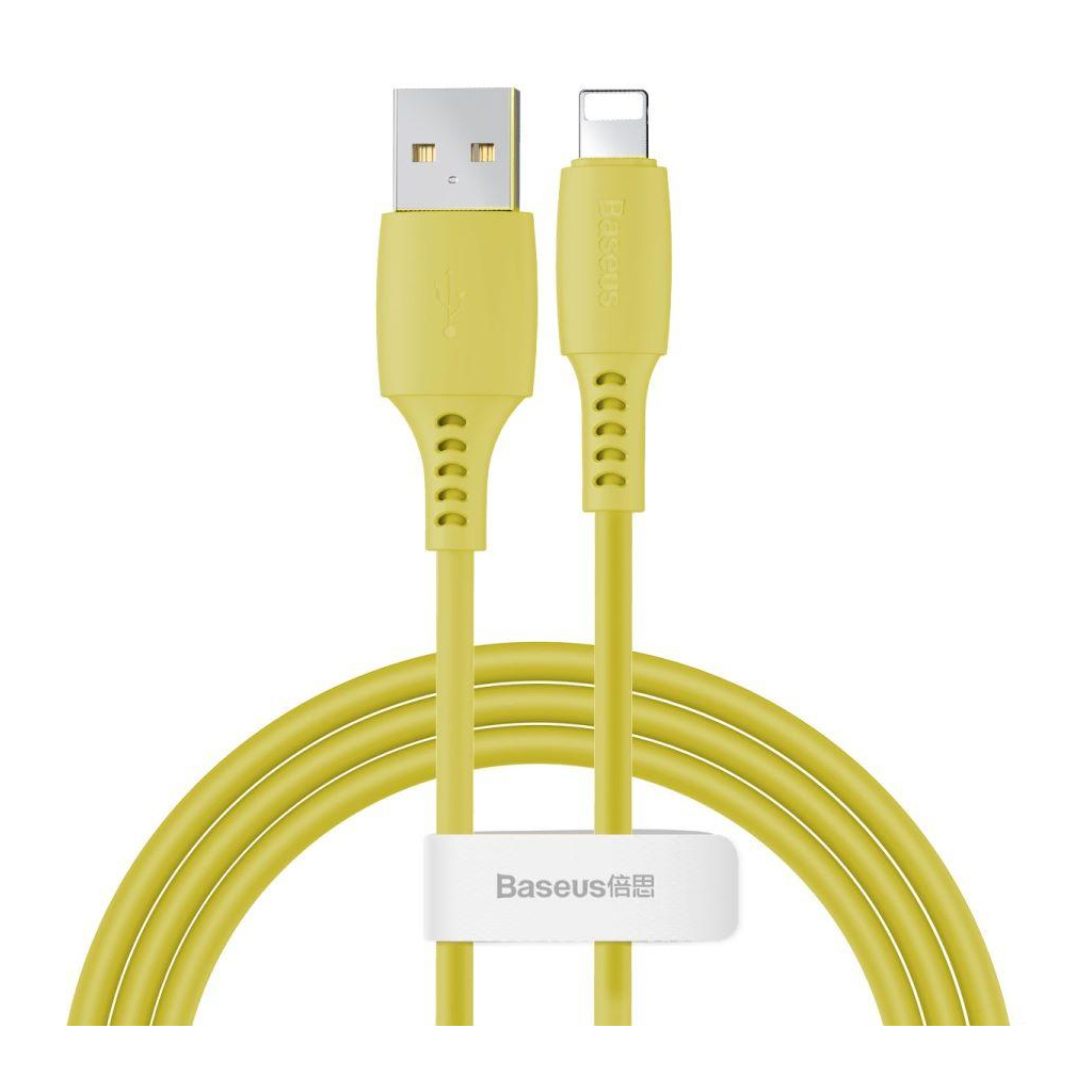 Дата кабель USB 2.0 AM to Lightning 1.2m 2.4A yellow Baseus (CALDC-0Y)
